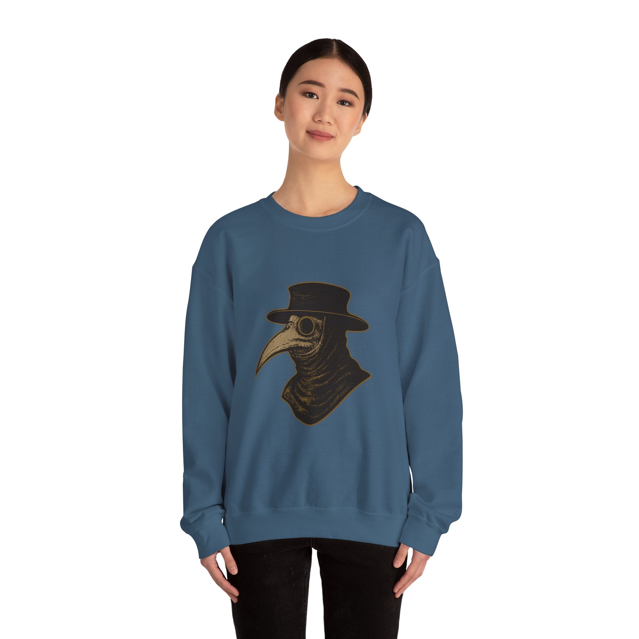 Plague Doctor Illustration Crewneck Sweatshirt | Explore Thy Lore