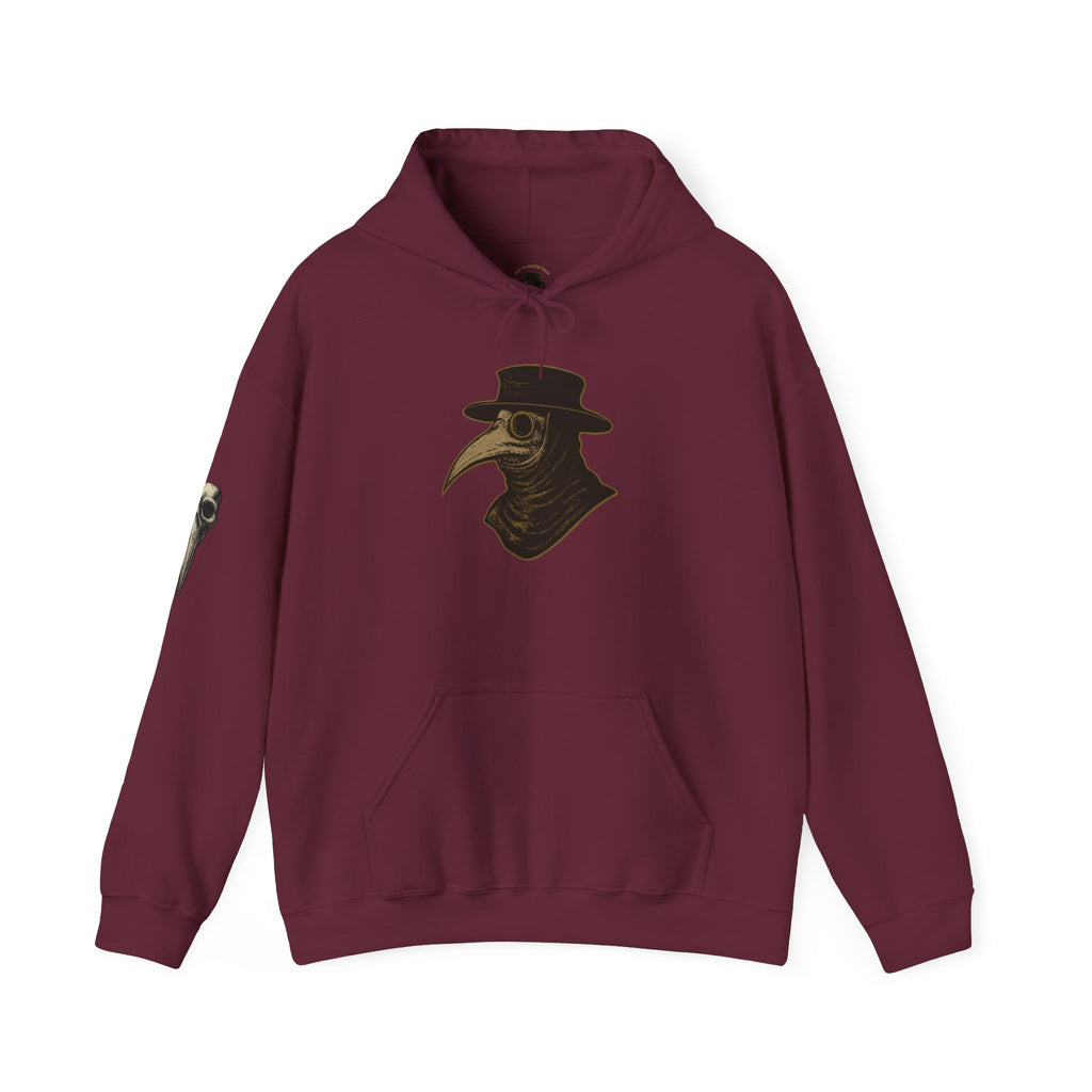 Gothic Vintage Medical Mask Hoodie — "The Plagued Page" Pullover