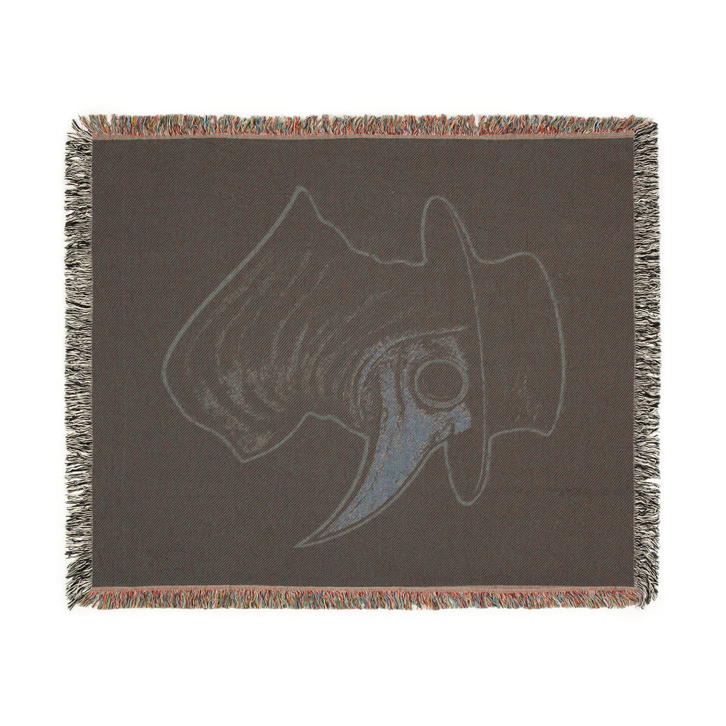Plague Doctor Woven Blanket — Dark Decorative Throw
