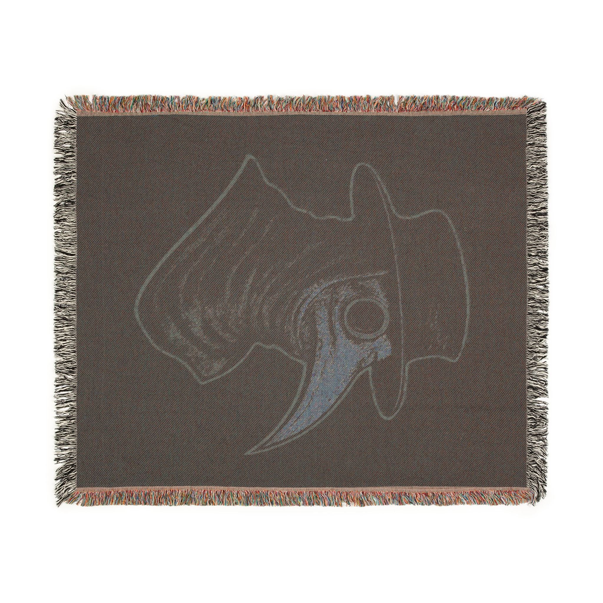 Plague Doctor Woven Blanket — Dark Decorative Throw