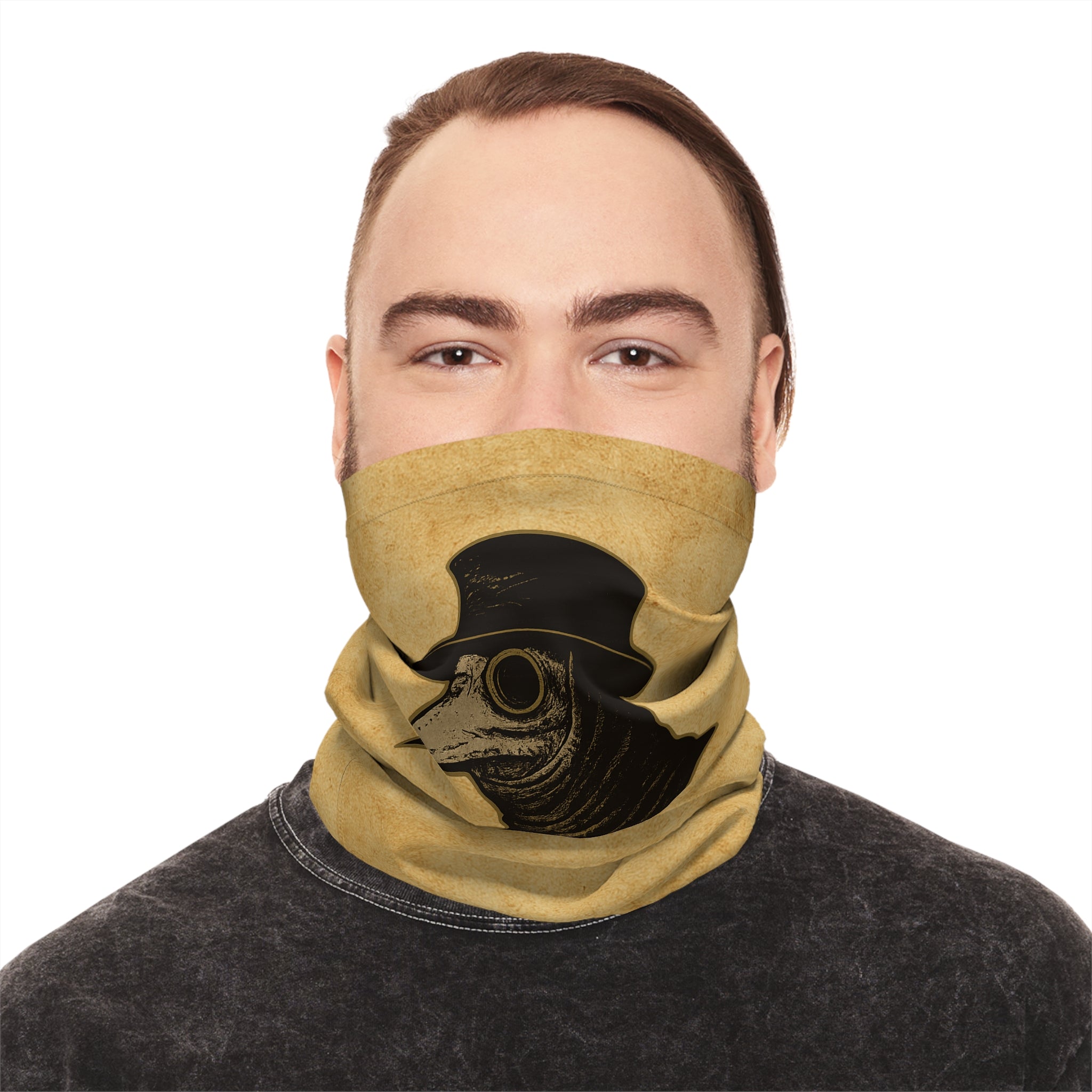 Plagued Page Neck Gaiter — Vintage Medical Mask Face Cover