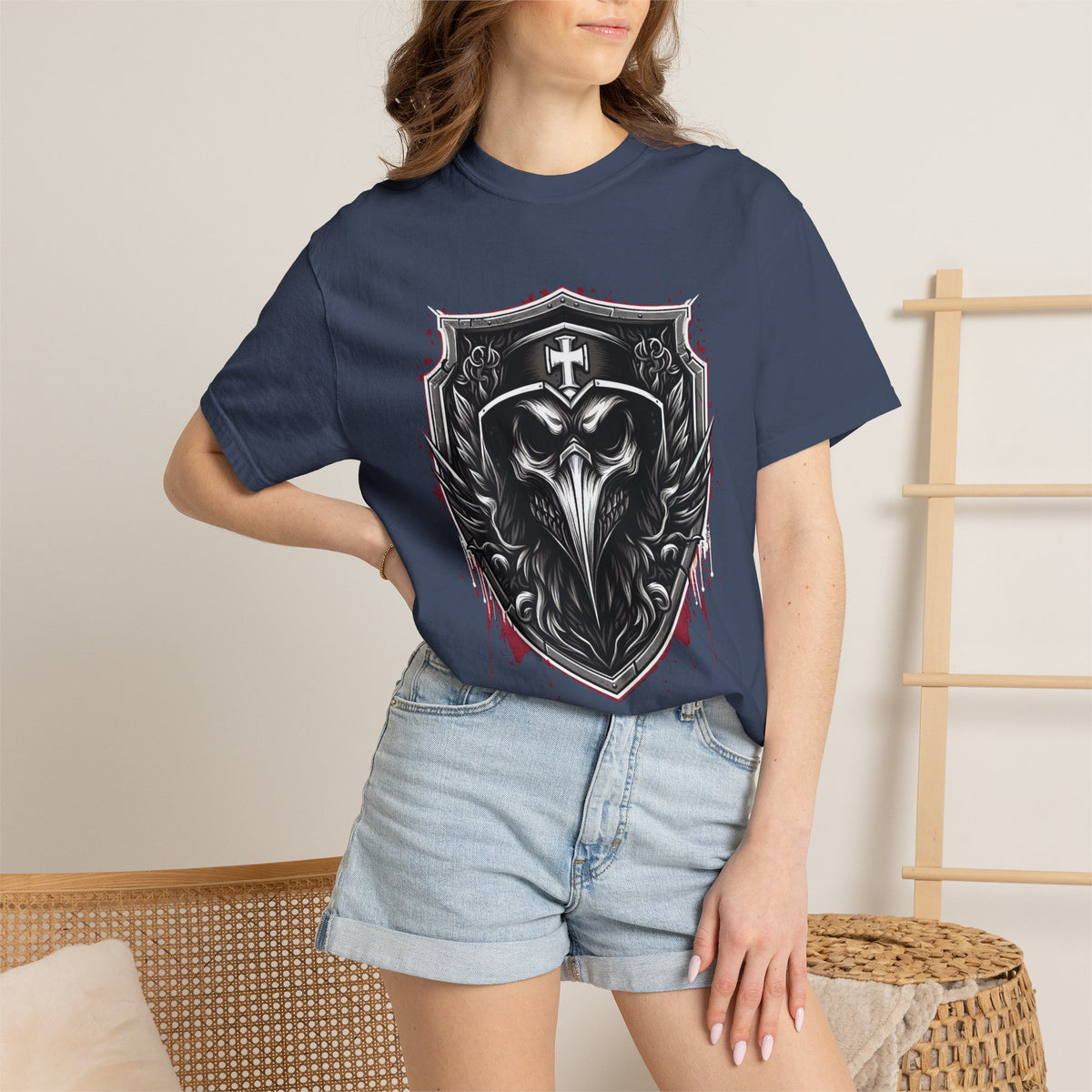Plague Knight Unisex T-shirt, Black Tee, Grim Reaper Shirt, Medieval Fantasy