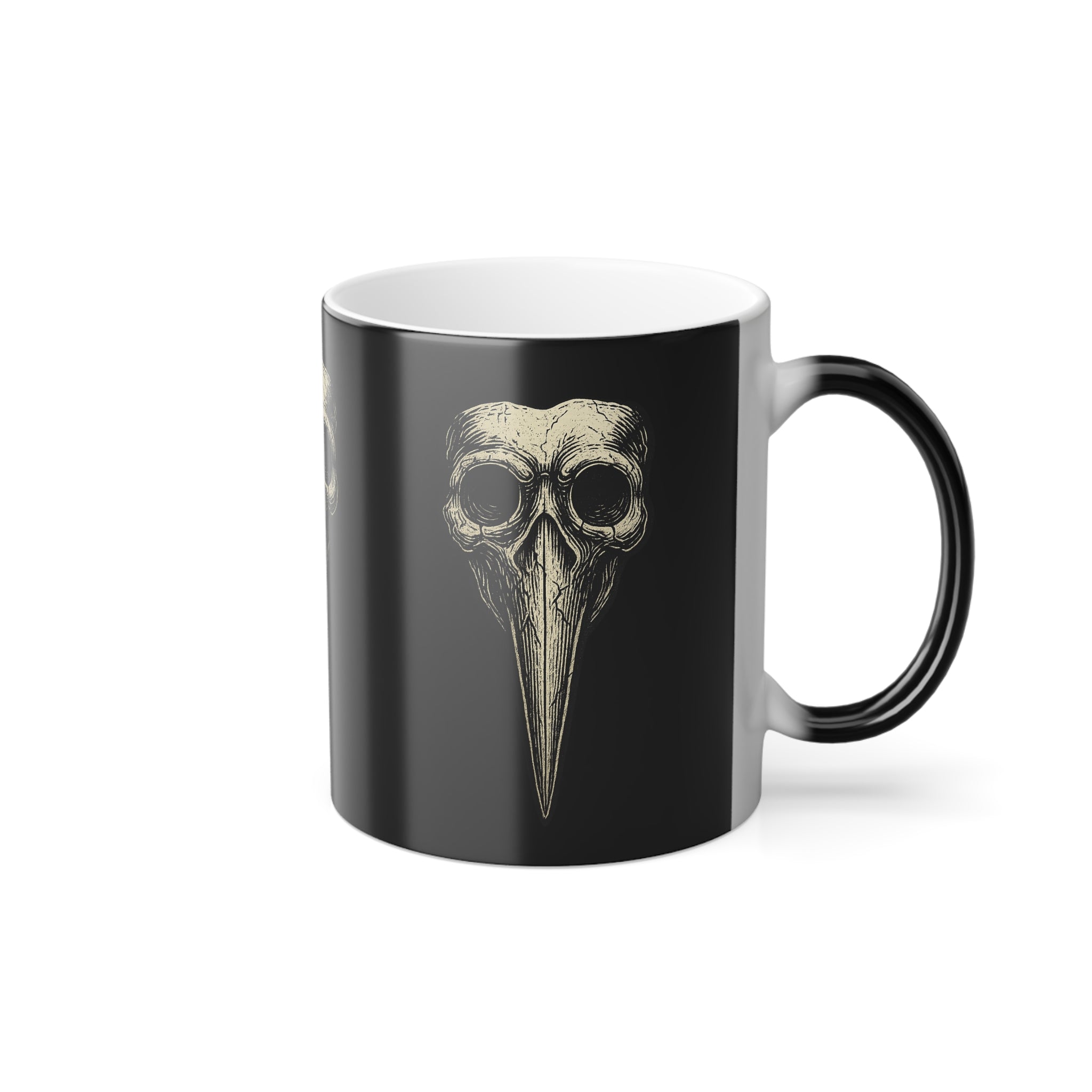 Vintage Plague Doctor Skull Color-Morph Mug — 11oz Heat-Reactive