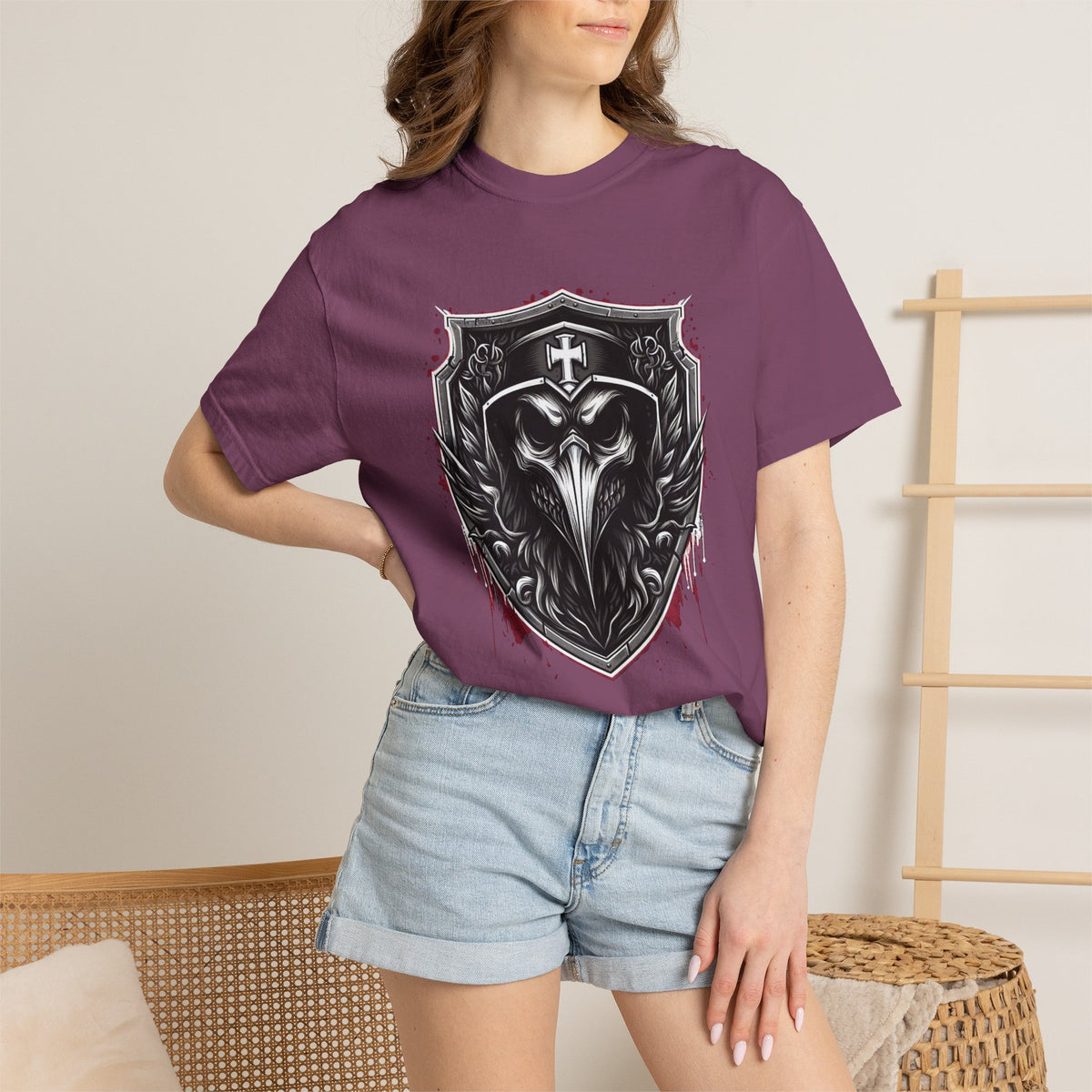 Plague Knight Unisex T-shirt, Black Tee, Grim Reaper Shirt, Medieval Fantasy