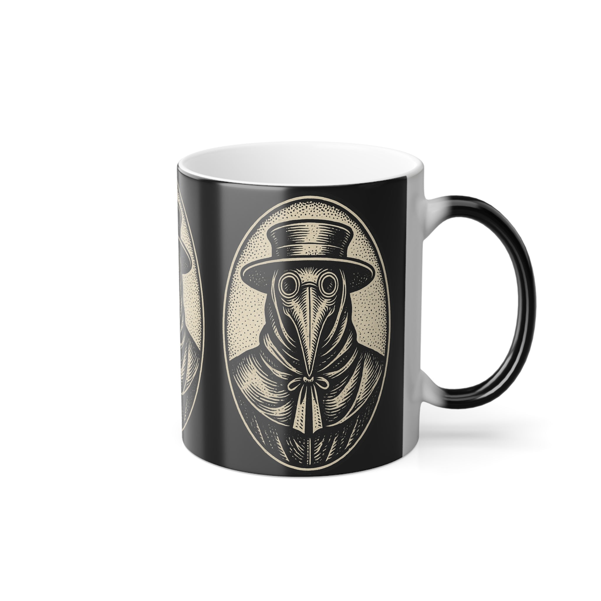 Plague Doctor Color‑Morph Mug — Heat‑Reactive 11oz