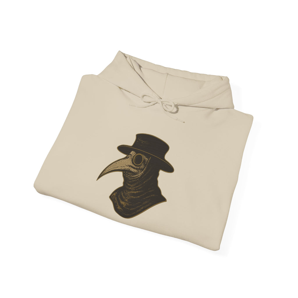 Gothic Vintage Medical Mask Hoodie — "The Plagued Page" Pullover