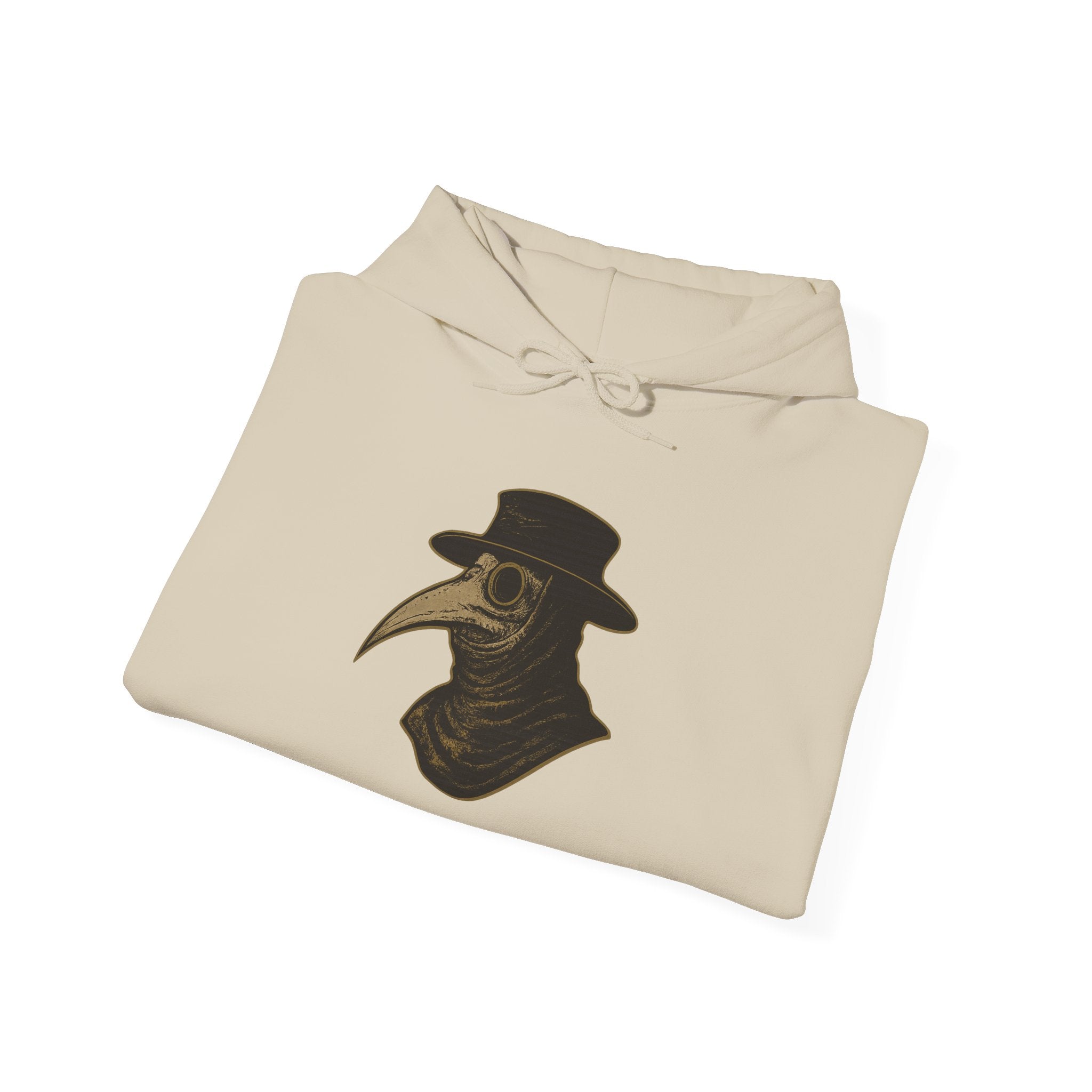 Gothic Vintage Medical Mask Hoodie — "The Plagued Page" Pullover