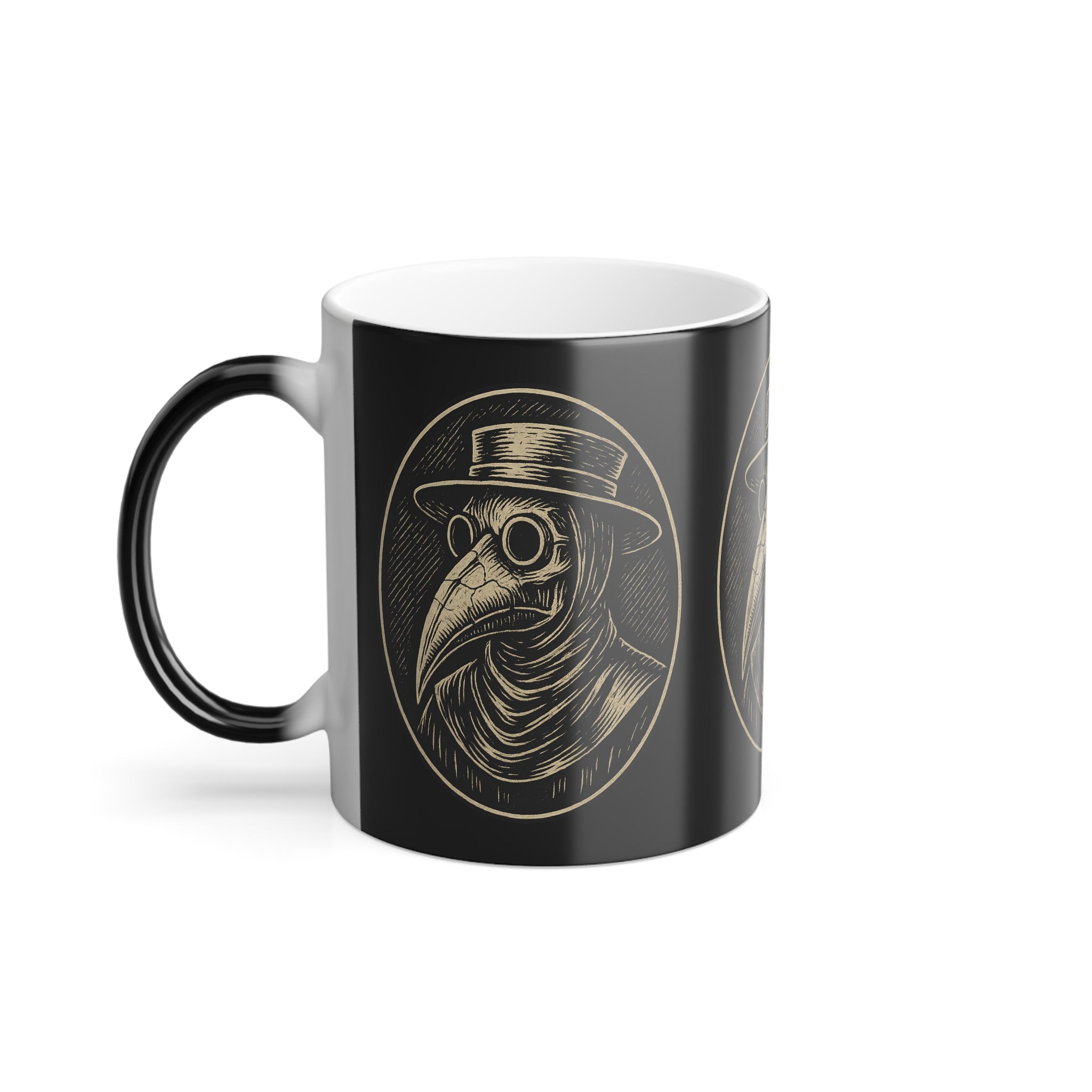 Vintage Plague Doctor Color-Morph Mug — 11oz Heat-Reactive