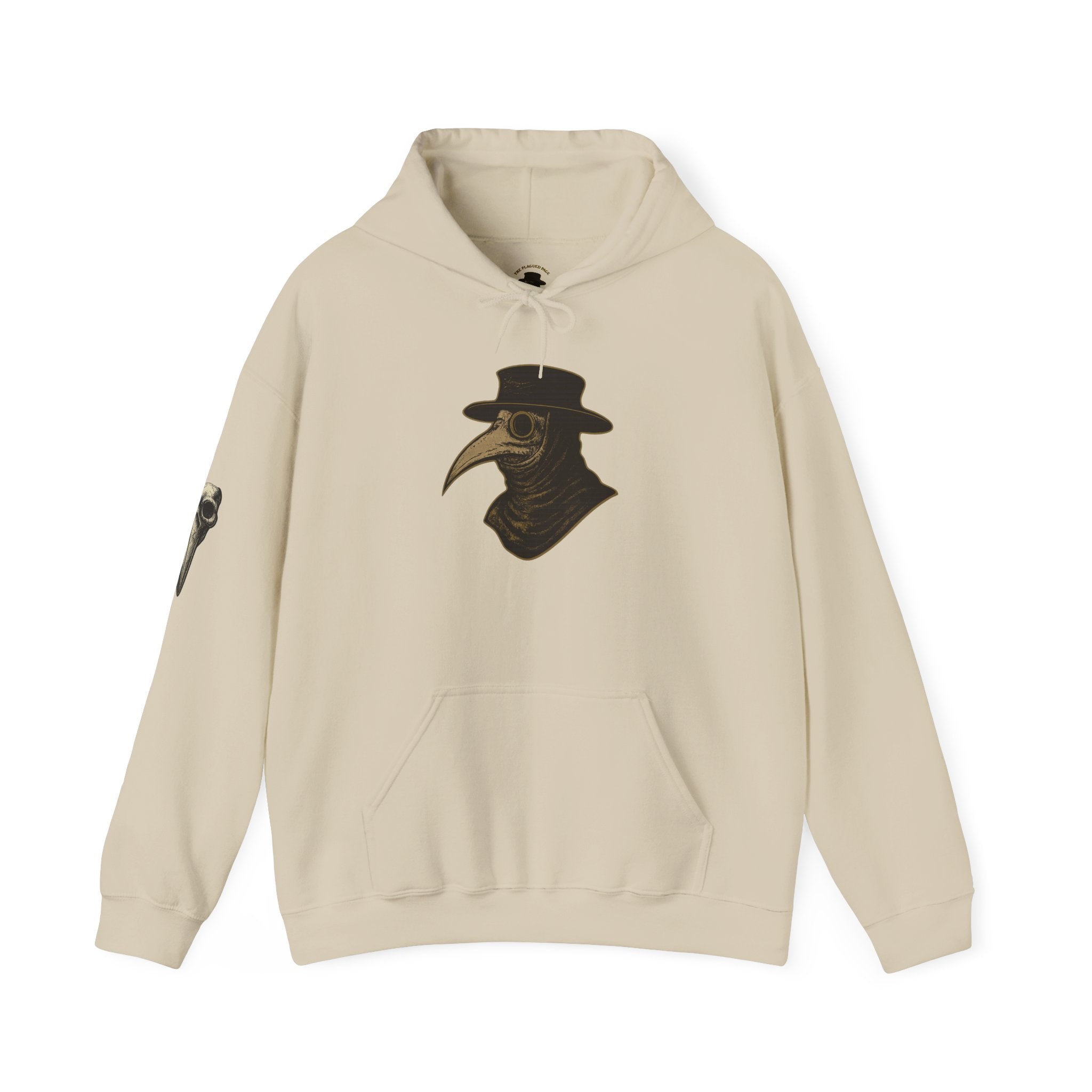 Gothic Vintage Medical Mask Hoodie — "The Plagued Page" Pullover