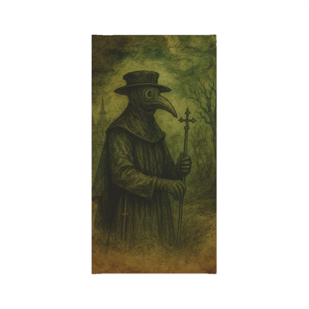 Aged Plague Doctor Neck Gaiter — Vintage Medical Mask Face Cover