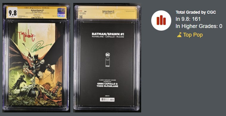 Batman/Spawn #1 – CGC 9.8 Signature Series 1:1000 Virgin Variant
