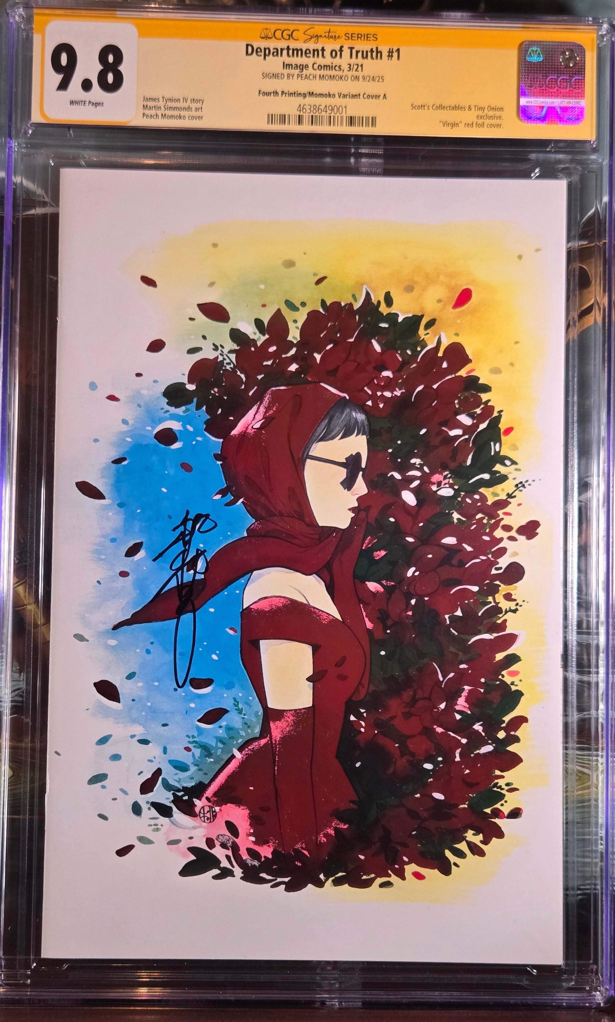 Department of Truth #1 (4th Ptg) – CGC 9.8 Signature Series – Virgin Red Foil Ltd 400)