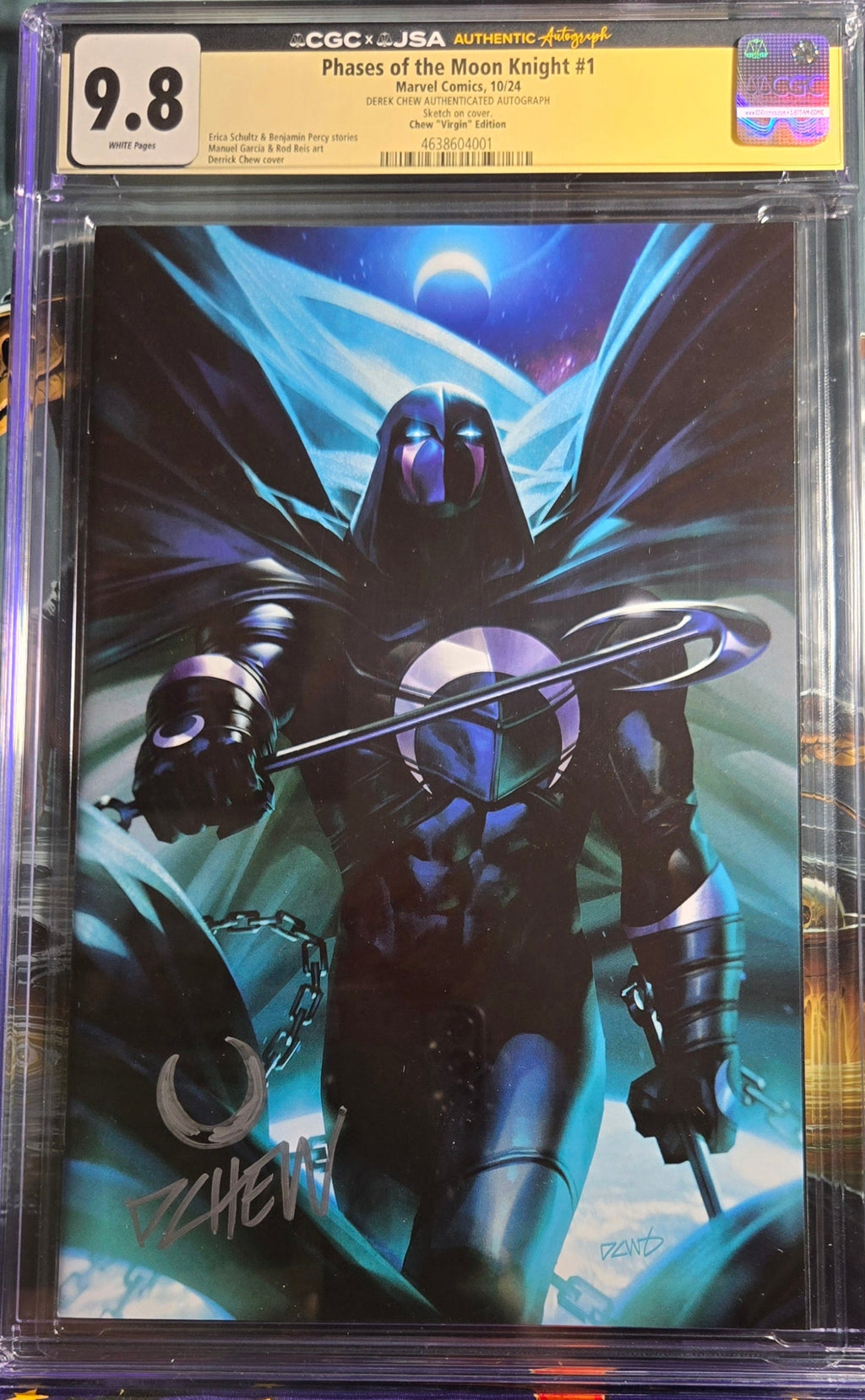 Phases of the Moon Knight #1 – CGCxJSA 9.8 Authentic Autograph 1:50 w/sketch