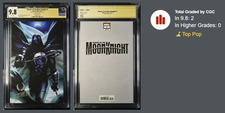 Phases of the Moon Knight #1 – CGCxJSA 9.8 Authentic Autograph 1:50 w/sketch