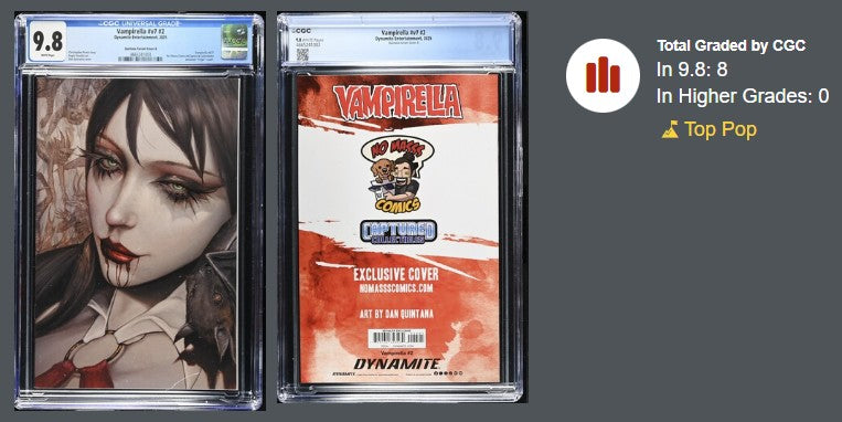 Vampirella Vol 7 #2 DAYLIGHT Virgin Cover by Dan Quintana Dallas Fan Expo Exclusive Ltd. 250
