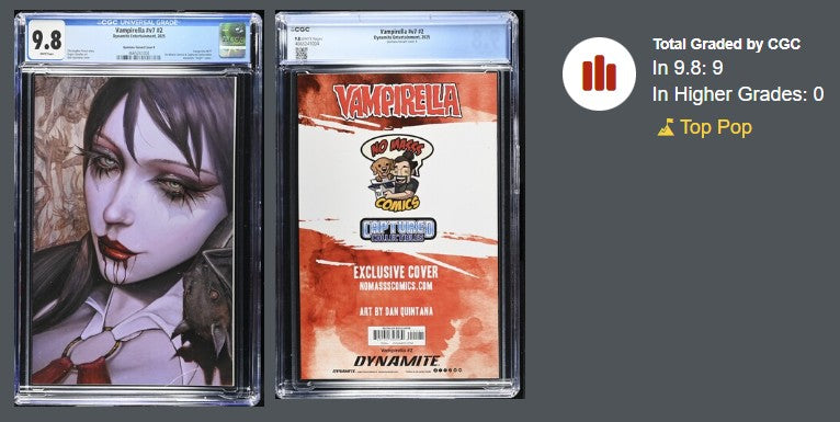 Vampirella Vol 7 #2 Darkness SECRET DROP Virgin Cover by Dan Quintana Dallas Fan Expo Exclusive Ltd. 200