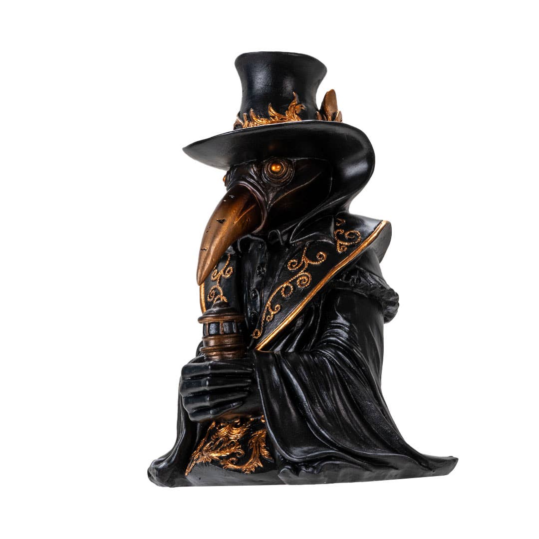 Dr. Plague Backflow Incense Burner — Gothic Resin Figurine (7")